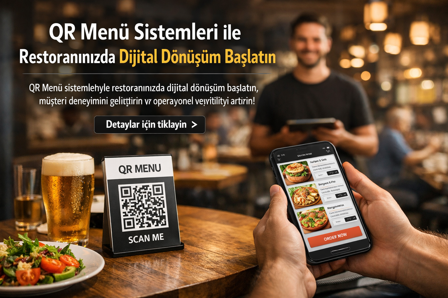 QR Menü Sistemleri ile Restoranınızda Dijital Dönüşüm Başlatın kapak görseli