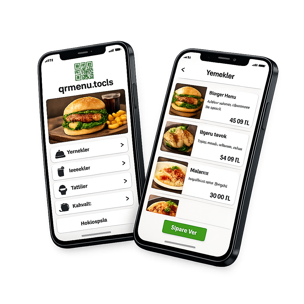 QR Menü örnek ekranı